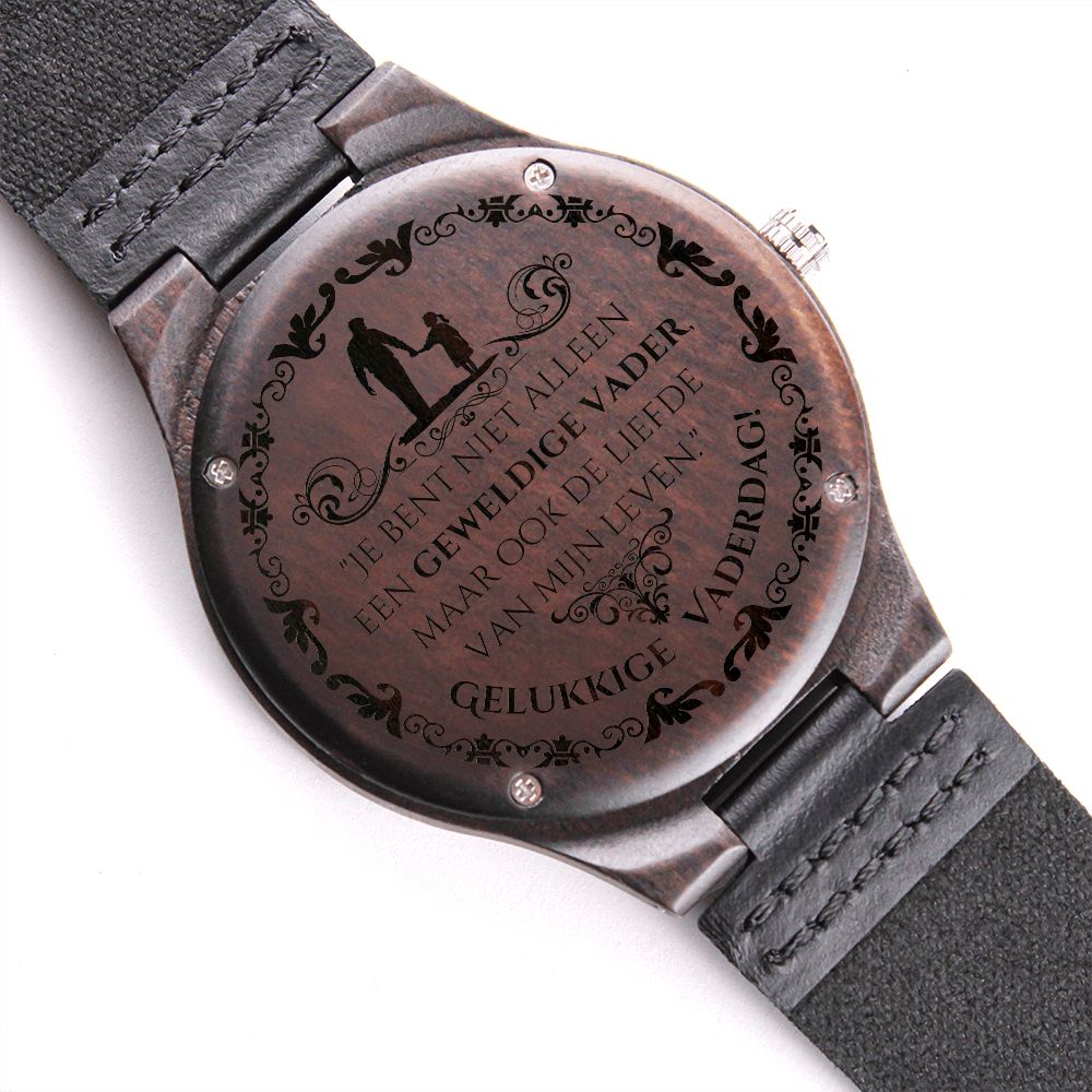 Gegraveerd Houten Horloge - Een Tijdloos Vaderdagcadeau voor de Speciale Man in je Leven